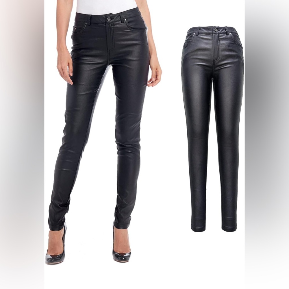S P Y M Women Faux Leather Legging Pants Medium